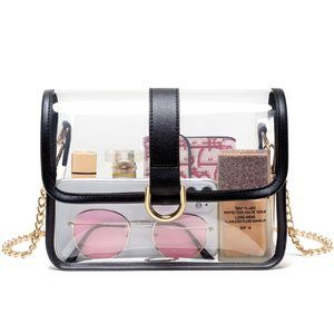 Clear Purse - Stadium Aroved Crossbody Bag With Adjustable Strap :P